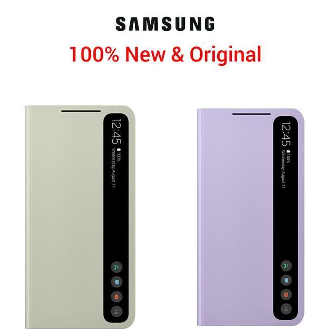 Samsung S21 FE Original Smart View Flip Cover Casing S21FE Clear Case