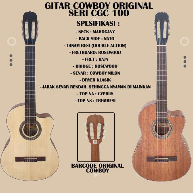 Gitar Akustik Elektrik Cowboy Original Seri CGC 100 NA dan NS