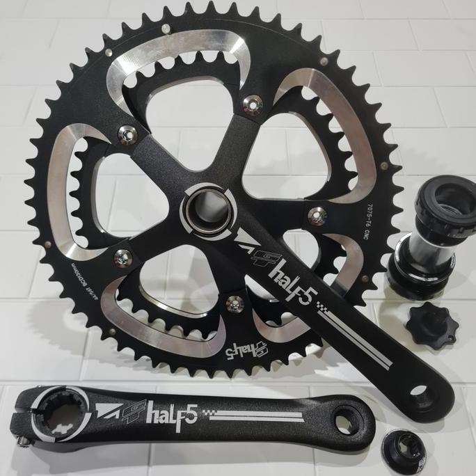 Hot Sale, Crankset Double Gt Half5 44 52 44T 52T Crank Arm Set Chainring Litepro