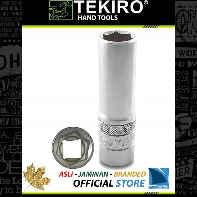 Yxyj- Tekiro Kunci Sok 19 Mm Panjang Stang 1/2" Inch 6 Pt Deep Wall Baja Chrome Vanadium Anti Karat 