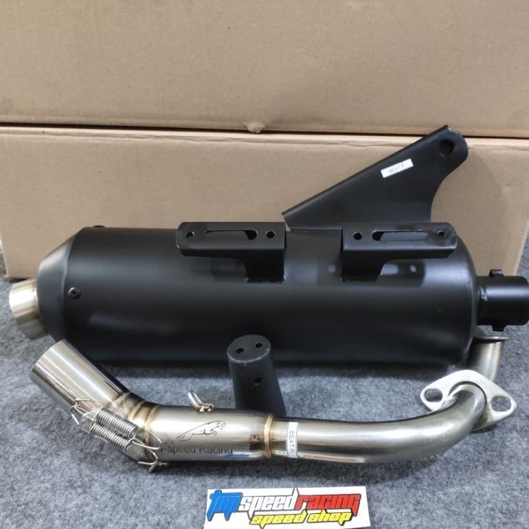 KNALPOT SETANDAR RACING T-SPEED  MODEL TZM TSUKIGI  BUAT MIO, FINO,  BEAT,  SCOOPY, VARIO 125 VARIO 