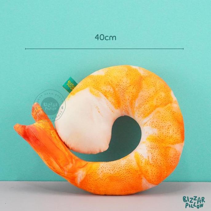 Kuyy- Bantal Leher Travelling Motif Udang