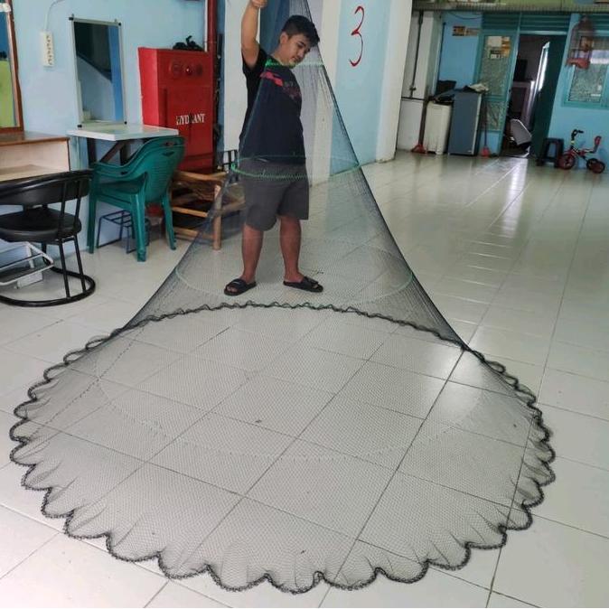 jala lempar 2,5 meter bahan nilon/ benang jala ikan,  jala udang, jala sungai murah Promo