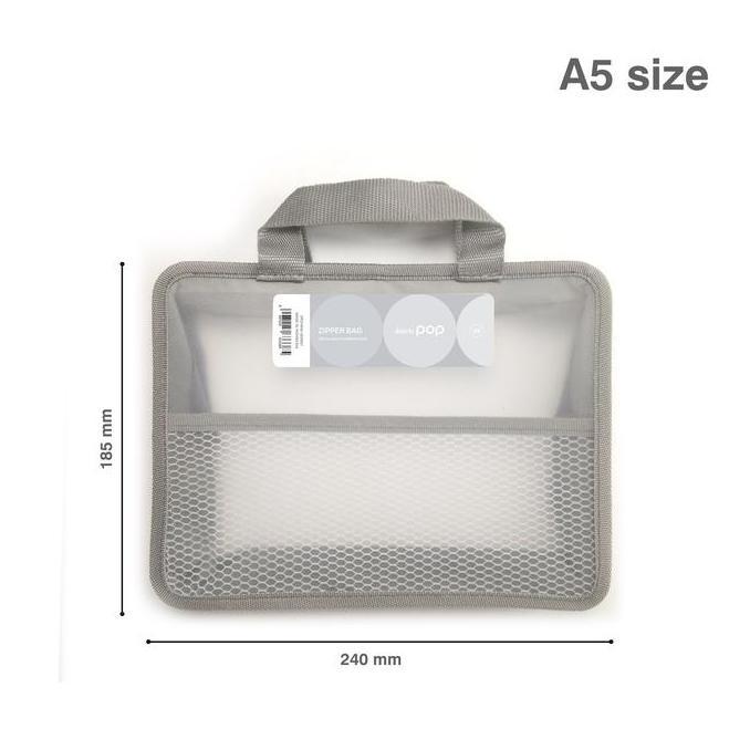 Orga- Map Plastik Resleting Zipper File A5 Daiichi Pop