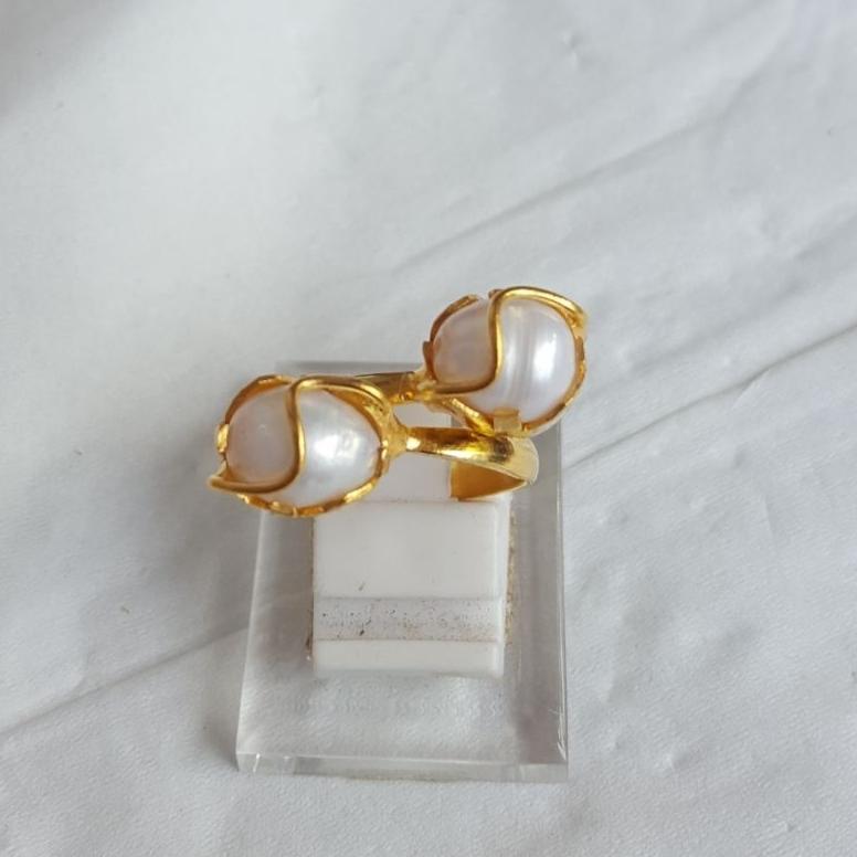 Cute- Cincin Mutiara Sili Asih Ikat Lapis Emas 24K