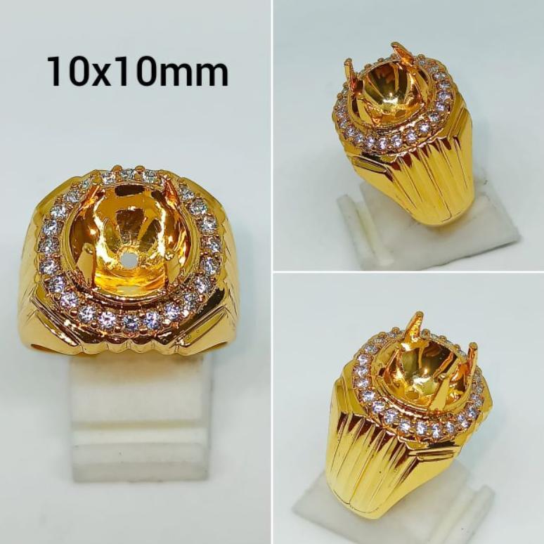 Cute- Cincin/Emban/Ring Alpaka Super 10X10Mm