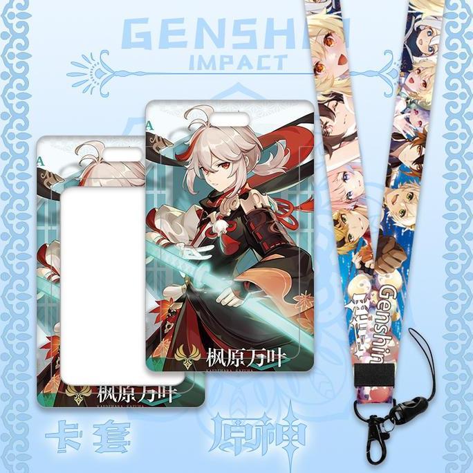 Orga- Genshin Card Holder Lanyard Kalung Nama Xiao Yoimiya Hutao Kazuha