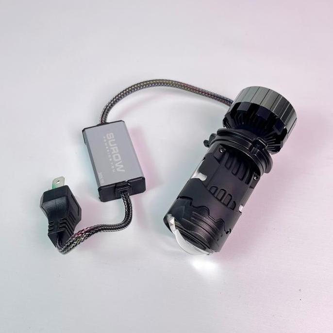 Lampu Led Mobil Motor H4 Mini Projector Projie Surow Mt7 Super Terang 40 Watt