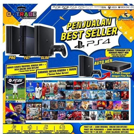 Terlaris Playstation 4 Ps4 Fat / Slim / Pro Hdd 500Gb / 1Tb Bonus Full Game Bisa Online