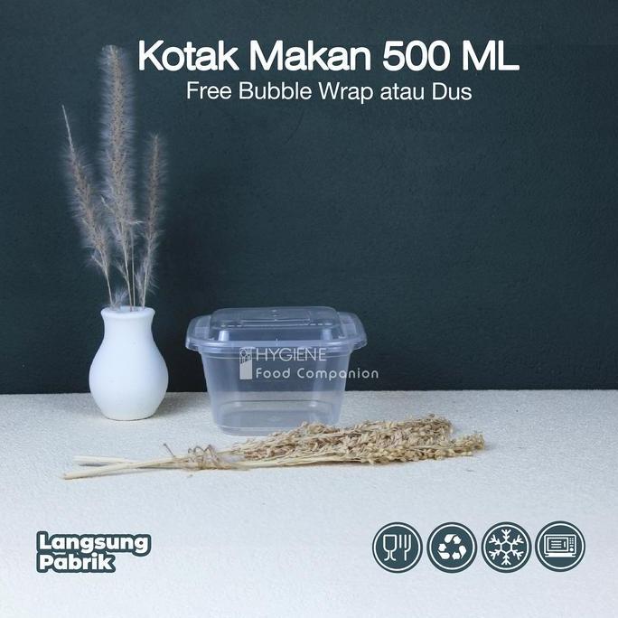 Good- Kotak Makan 500 ML Plastik / Thinwall / Food Container Persegi 500ML