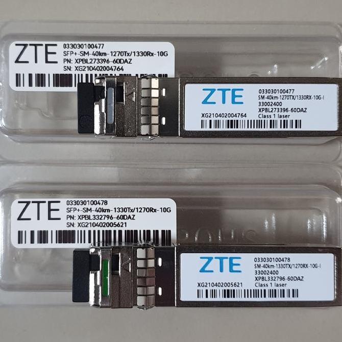 NEW SFP+ BIDI ZTE 10G 40km Single Core (Sepasang)