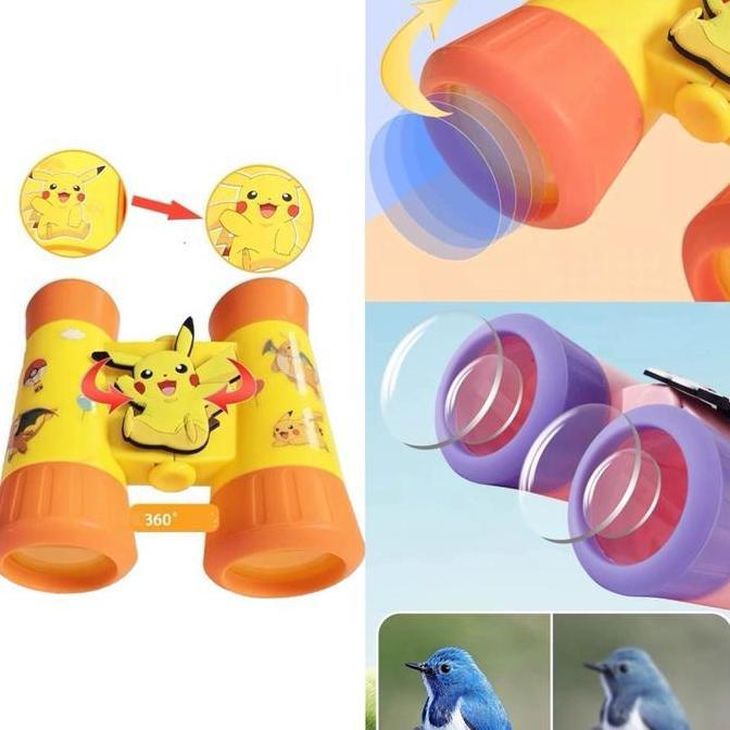 Toypuy- Sanrio Binocular Teropong Pikachu Monokuler Outdoor Toys Magnifier
