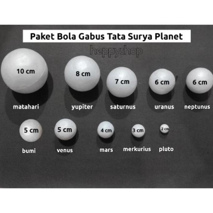 Zxyg- Paket Bola Gabus Tata Surya Planet Styrofoam