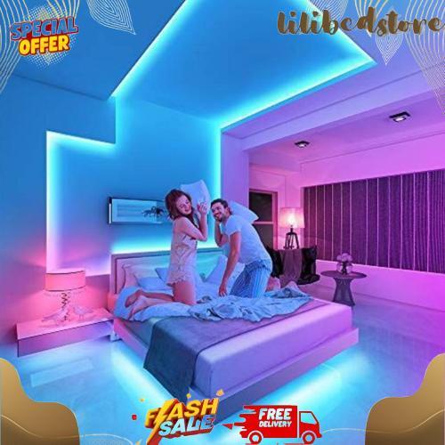 [3528 10m] Lampu led strip rgb 16 warna remote tiktok warna warni lampu kamar dinding Viral