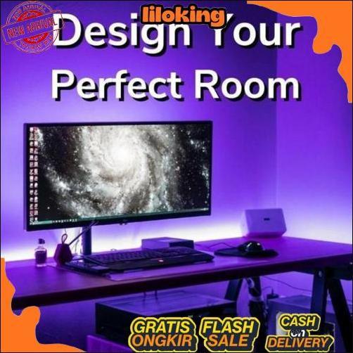 [3528 10m] Lampu led strip rgb 16 warna remote tiktok warna warni lampu kamar dinding Termurah