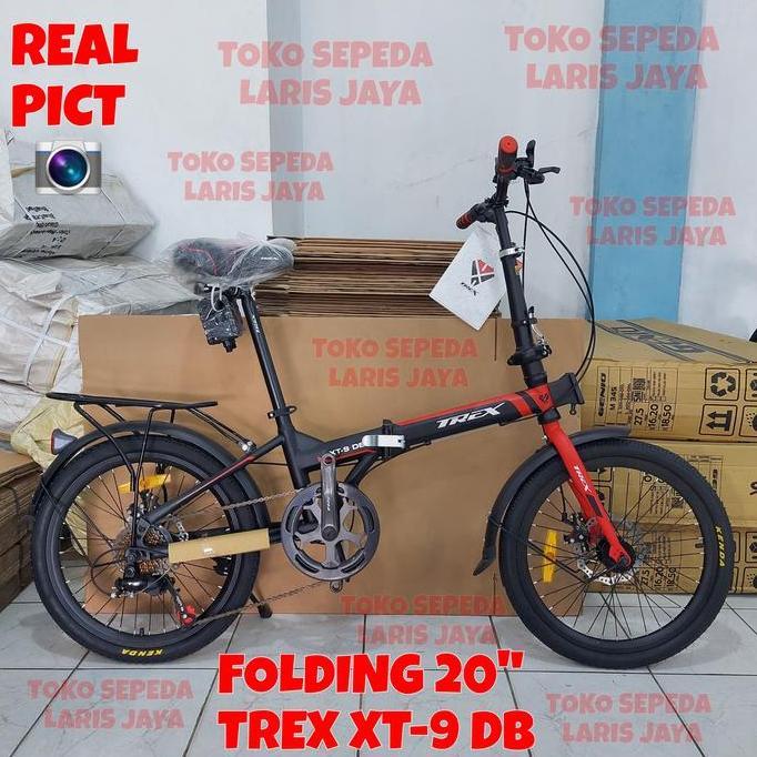 Terlaris Sepeda Lipat 20 Trex Xt-9 Db Terbaru , Sepeda Lipat 20 Inch Trex Xt 9