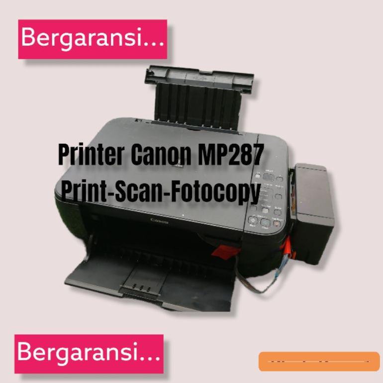 Printer 3in1 Print scan copy inject infus fotocopy Canon PIXMA MP287 TERMURAH