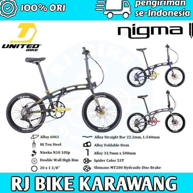 Terlaris Sepeda Lipat Folding Bike United Nigma V 20" Super Promo