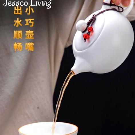 Teaset Putih / Teko Keramik / Teaset Keramik / Peralatan Minum Set