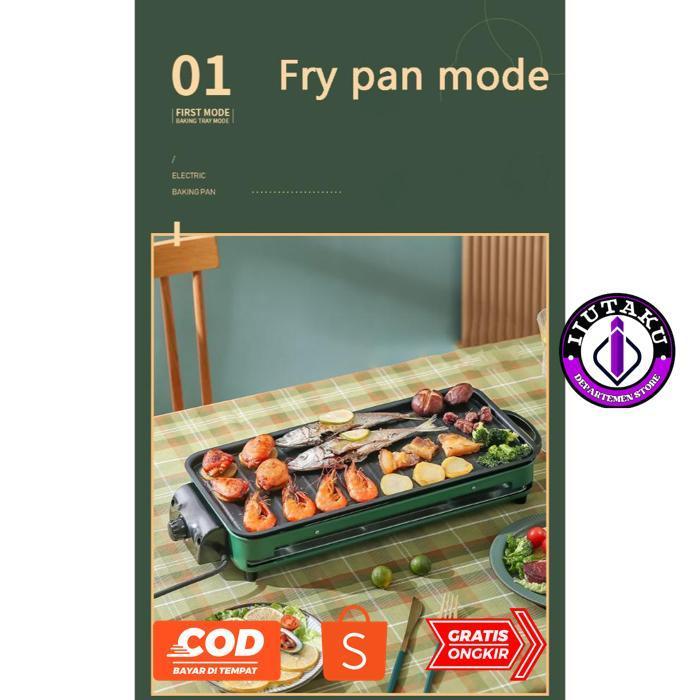 IJUTAKU PANGGANGAN ALAT PANGGANG SERBAGUNA PANGGANGAN BBQ / PANGGANGAN PORTABLE PEMANGGANG LISTRIK O
