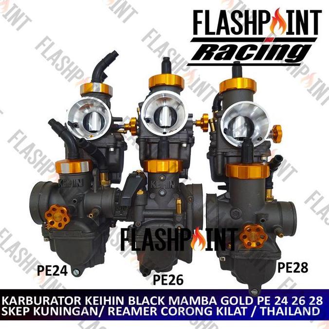 KARBURATOR KEIHIN PE 28 26 24 BLACK MAMBA SKEP KUNINGAN THAILAND PE28 PE26 PE24 HITAM SEKEP SEKIP KA
