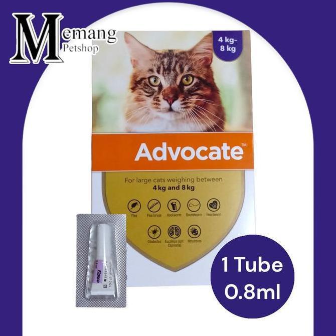 Advocate Cat 1 Tube - Obat Kutu - Cacing Kucing 4 - 8Kg