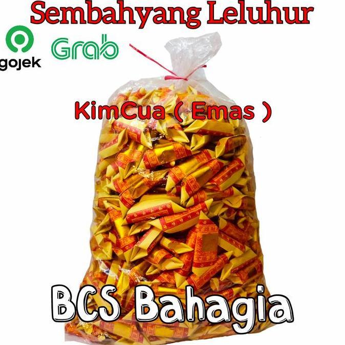 Wkwkw- Kertas Sembahyang Leluhur Kimcua Emas Dan Gincoa Perak Lipat 1 Karung