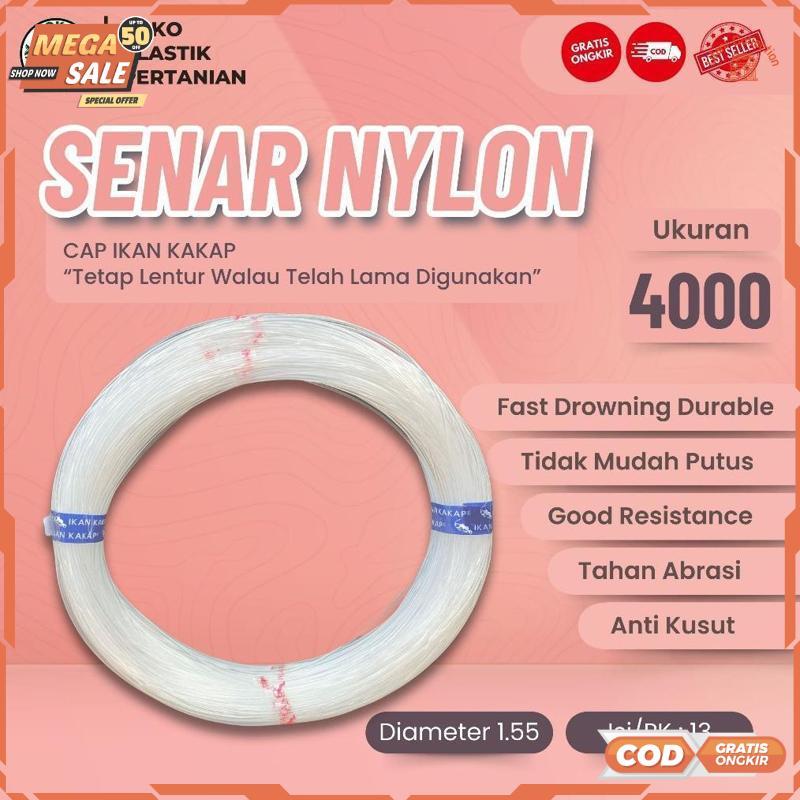 Senar Cap Ikan Kakap  Ukuran 4000 (130)  per Roll /Tali Senar Pancing / Senar Layangan - RO30-1312 2
