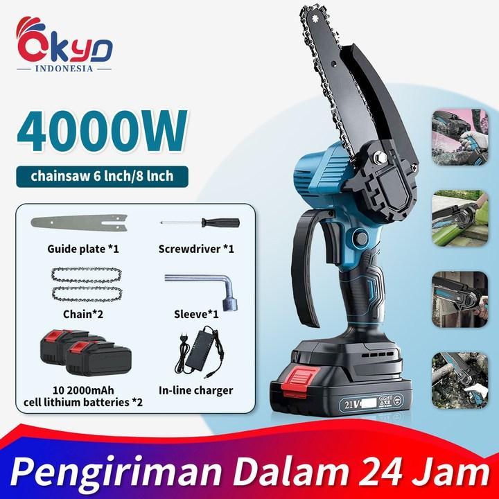 Mesin Chainsaw 4 Inch /Mesin Chainsaw 1000W/Cordless Chainsaw Gergaji Baterai Gergaji Rantai Elektri