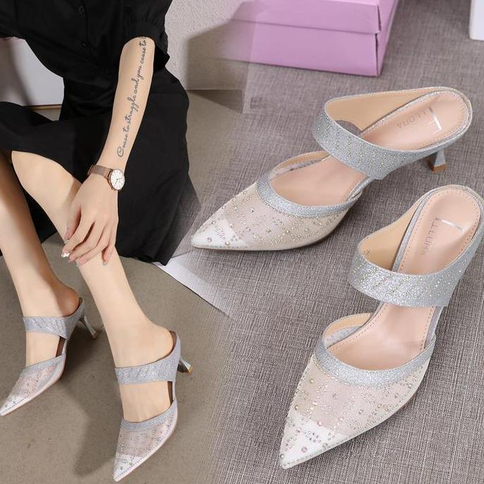 PROMO - ELLORA EB 672-42 Sepatu Wanita Heels Pesta Import