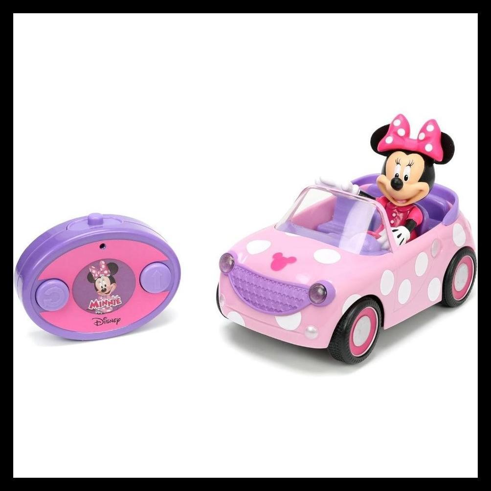 Disney Junior Minnie Mouse Roadster Rc Car With Polka Dots, 27 Mhz, Pink With White