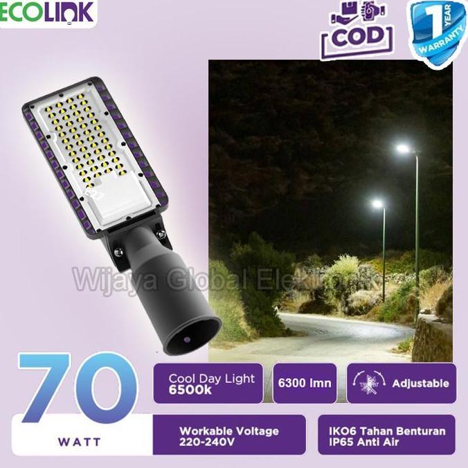 HARGA DISC - Lampu Jalan LED ECOLINK PJU SNI Tahan Air 70 Watt PJU 70W W 70Watt