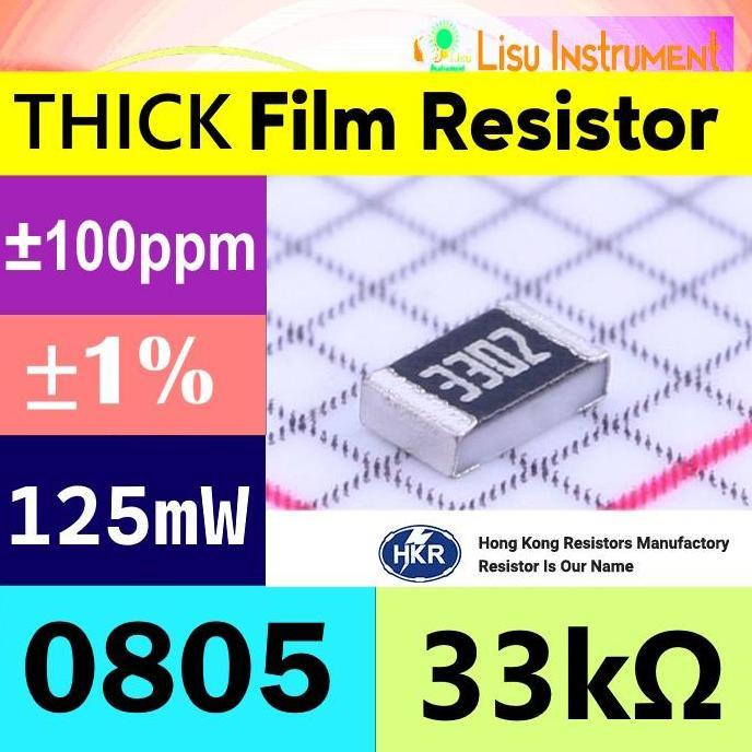 33K 0805 1% THICK FILM RESISTORS SMD CHIP RESISTOR 3302 333 33K