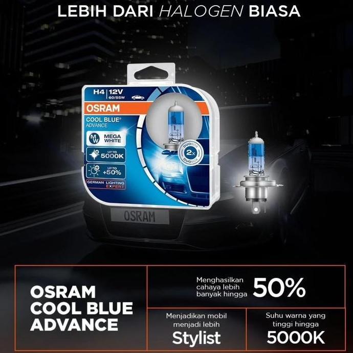 Promo Bohlam Lampu Putih Innova Avanza Xenia Agya Ayla Calya Sigra OSRAM H4 Diskon