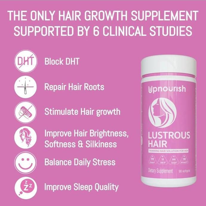 Upnourish Hair Growth Vitamins for Women - DHT Blocker for hair loss _LOUIS