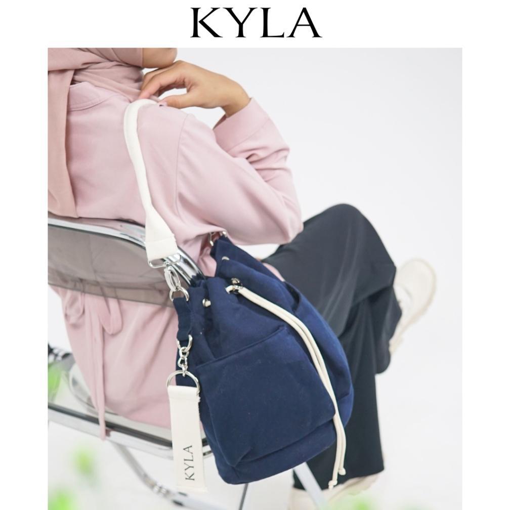 New [Xania Bag] Kyla Tas Serut Kanvas Wanita Bucket Bag Korean Look