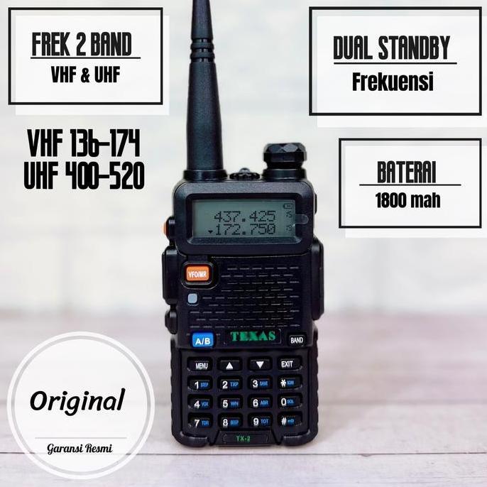 NEW - HT Texas TX 2 / HT Dual Band / Handy Talkie Texas TX2