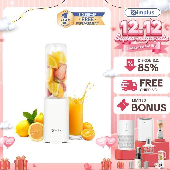 TERBARU - SUPER DISKONSimplus Blender Juicer Portabel 280ml Tumbler Travel Cup Daya 150W Penghalus M