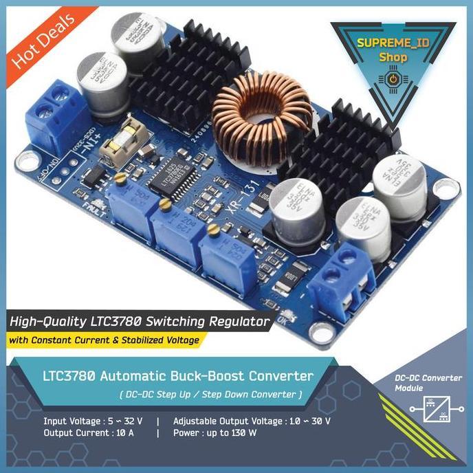 PROMO - LTC3780 Auto DC Buck-Boost Converter + Stabilized Regulator | 10A 130W