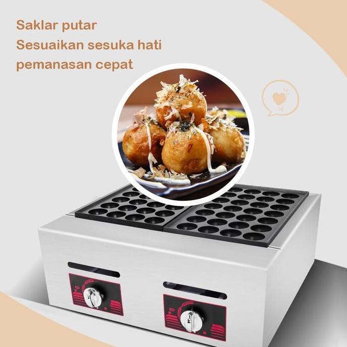 Expert- 28/56 Lubang GAS TAKOYAKI BAKER / MESIN PEMBUAT TAKOYAKI /