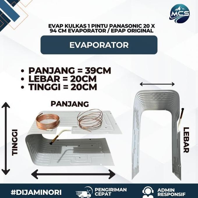 PROMO DISKON - Evap kulkas 1 Pintu panasonic 20 x 94 cm evaporator / Epap original