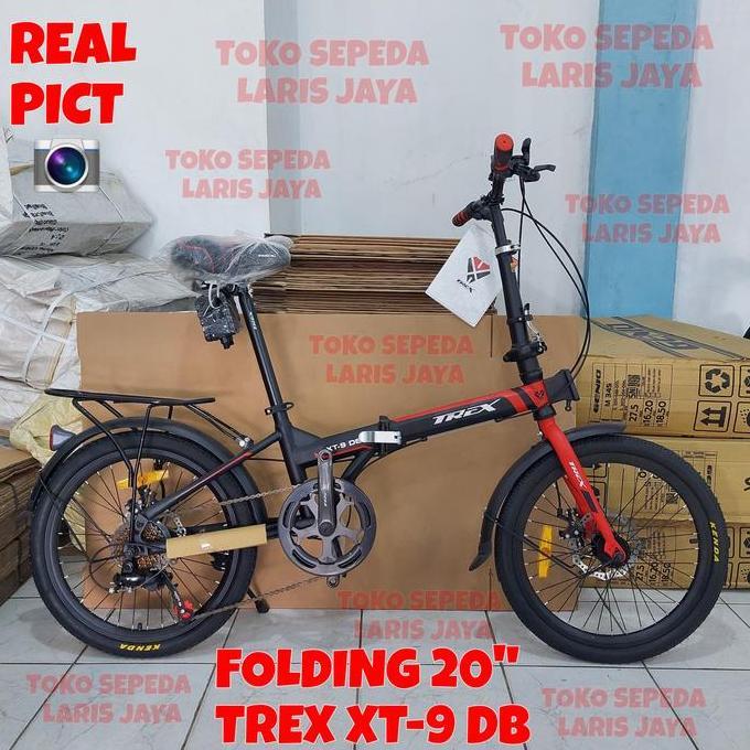 Terlaris Sepeda Lipat 20 Trex Xt-9 Db Terbaru , Sepeda Lipat 20 Inch Trex Xt 9