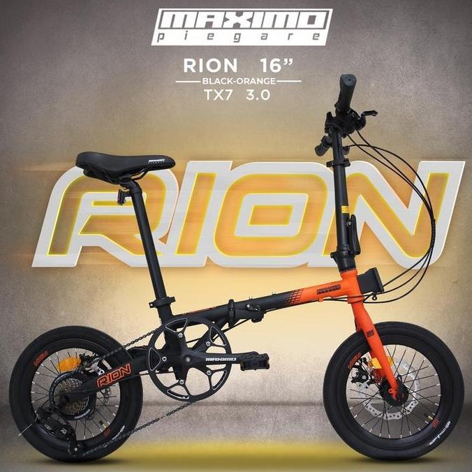 Terlaris Sepeda Lipat Maximo Piegare 16 Inch Rion Tx7 3.0