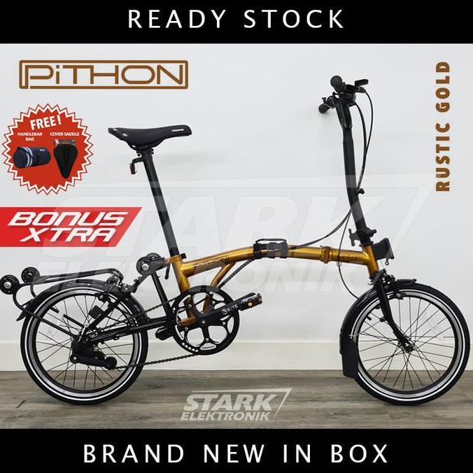 Terlaris Pacific Pithon Trifold 16Inch Sepeda Lipat Folding Bike (Cargo/Jtr)