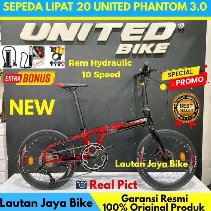 Terlaris Sepeda Lipat 20 United Phantom 3.0 New
