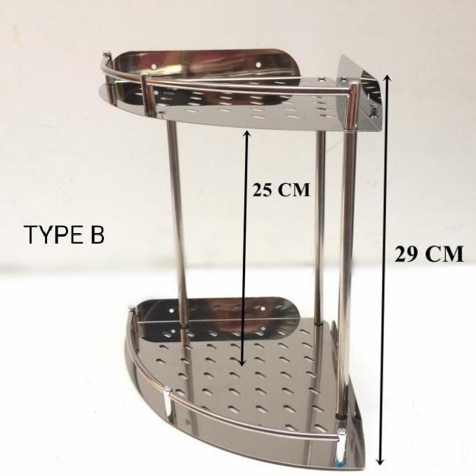 Rak Kamar Mandi Stainless Steel Rak Sudut Kamar Mandi Stainless Steel