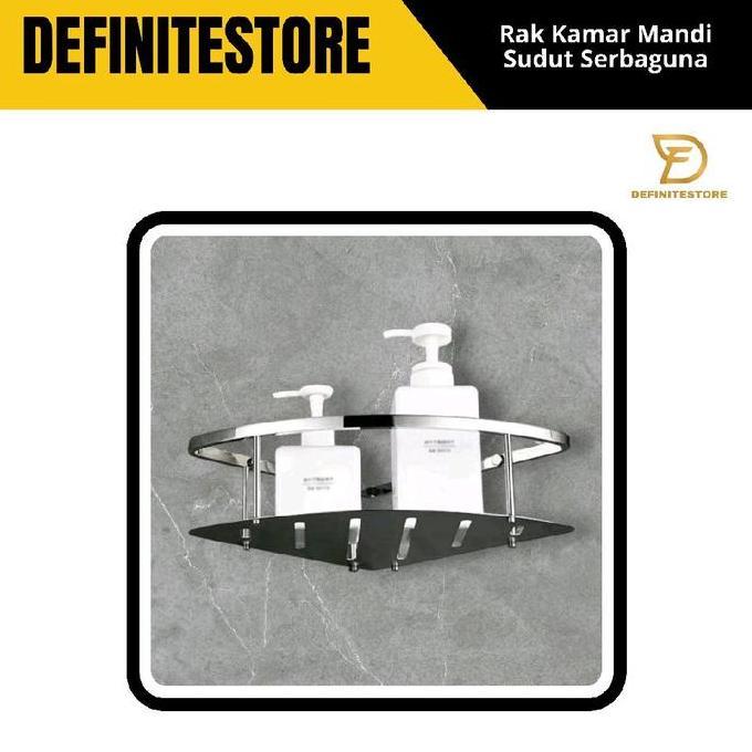 RAK SUDUT SABUN KAMAR MANDI DAISSO SINGLE TIANG SUS 304 ANTI KARAT