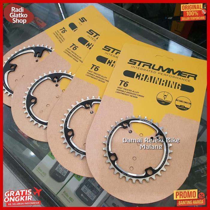 Original Strummer Chainring Crank Single Bcd 104 Simetris 32T 34T 36T 38T 40T 42T 44T Narrow Wide Al