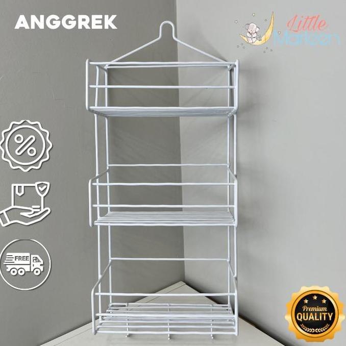 Rak Bumbu Gantung 3 susun/ Rak Kamar Mandi / Rak Serbaguna / Rak Sabun TYPE ANGGREK Besi