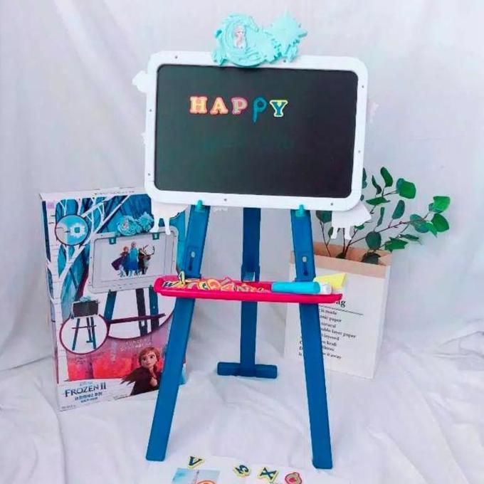 [capt] Mainan Edukatif Anak Stand Papan Tulis 2 Sisi & Puzzle Balok Magnet - Learning Easel 3 in 1 T